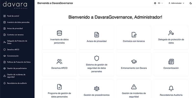 Plataforma de Gestión del Programa de Privacidad y Protección de Datos